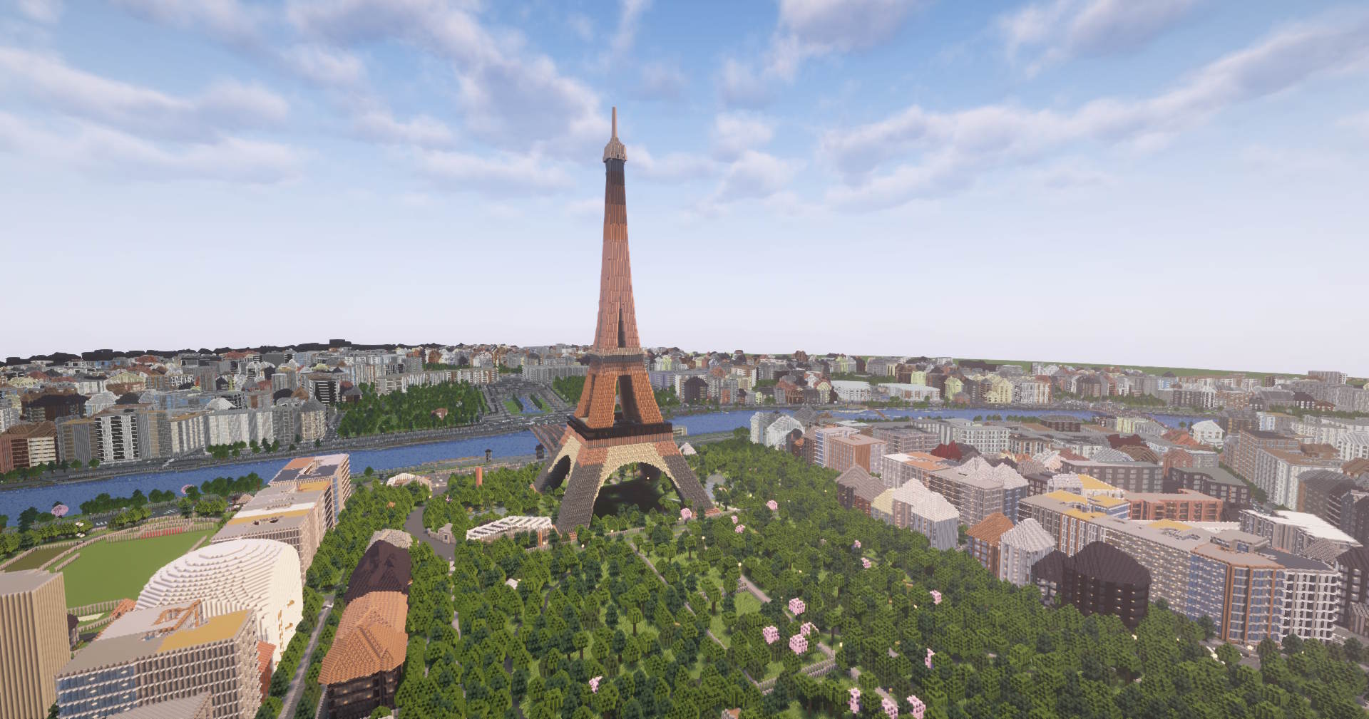Paris, France - Generated in Minecraft