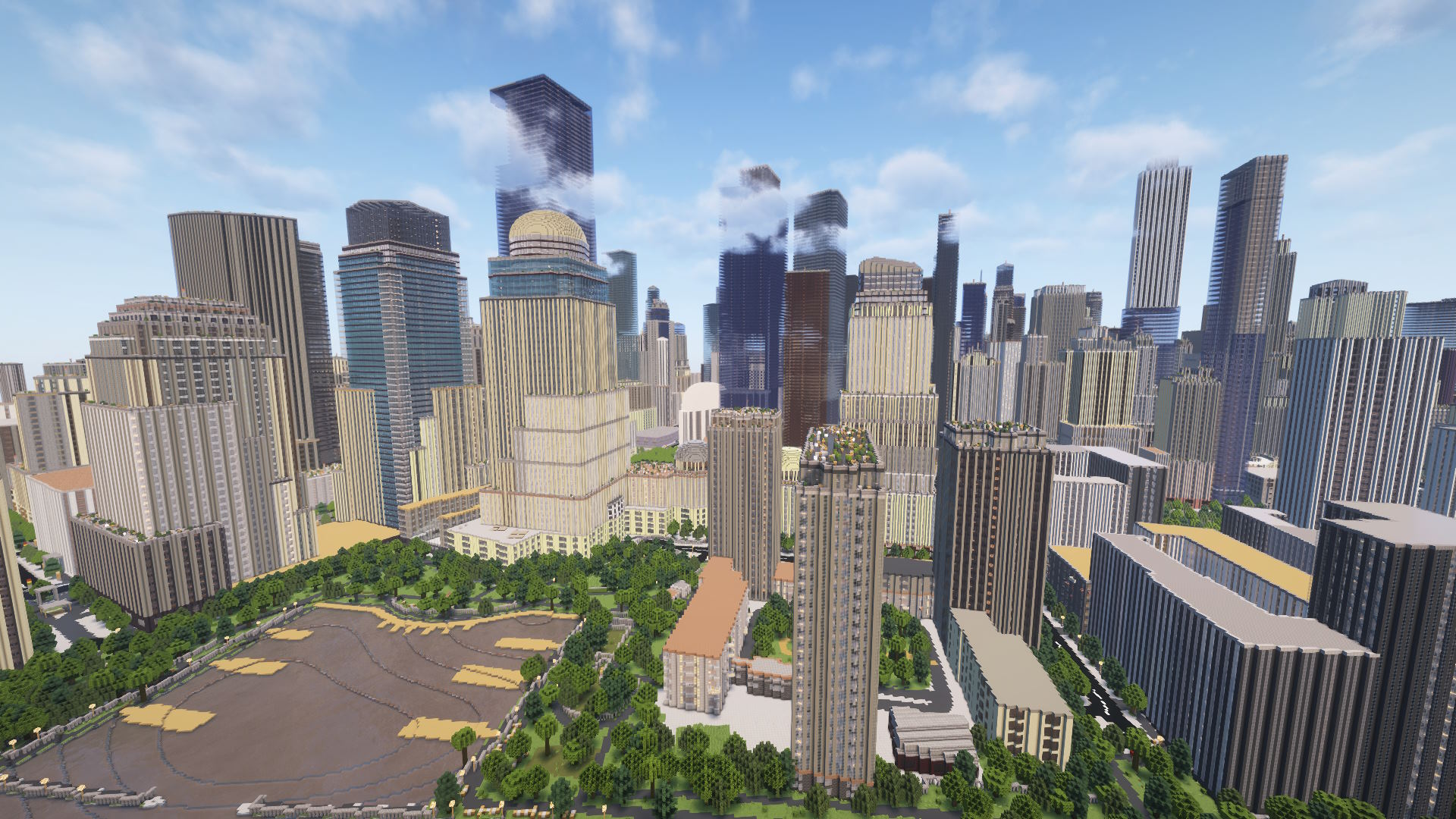 New York City generated as a Minecraft world with Arnis