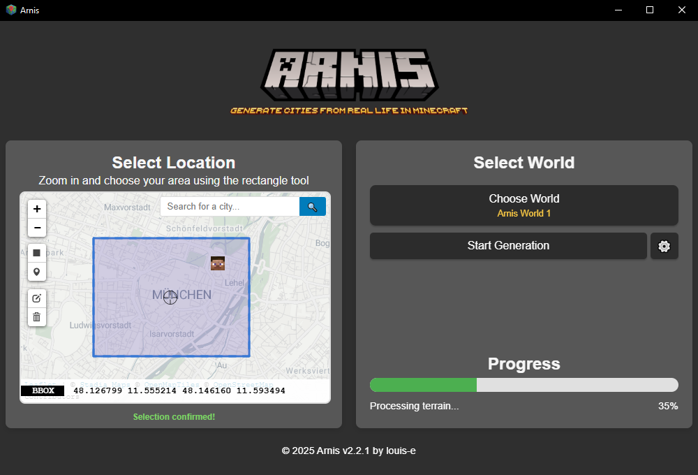 Arnis User Interface